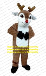 Red Nose Randy rendier mascotte kostuum Kerstmis Rudolph caribou volwassen cartoon boetiek cadeau ceremonie ZZ7608