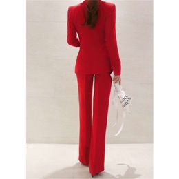 Red Peak Lapoul 2 PCS Femmes Suit Business Pantesses Suissiles Office Uniform Formal pour femmes
