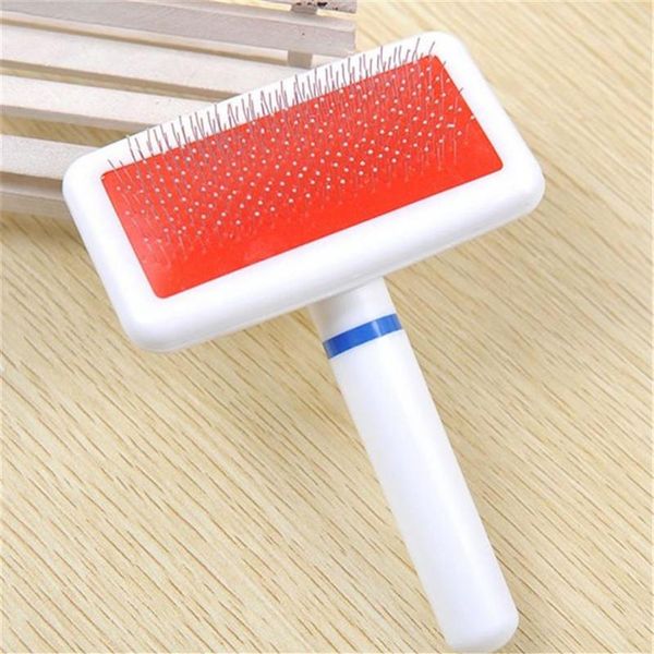 Red Puppy Cat Hair Grooming Slicker Peine Gilling Brush Herramienta de limpieza rápida Pet Brand New Promotion2523