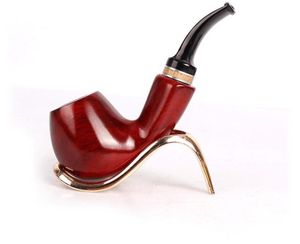 Pipe en bois de santal rouge, pipe faite à la main en séquoia, noyau de filtre de 9 mm, vente en gros de raccords de tabac