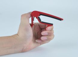 Red Single Handed Guitar Capo Quick Change Trigger Capos Guitarr AccessoriesAluminum3256706