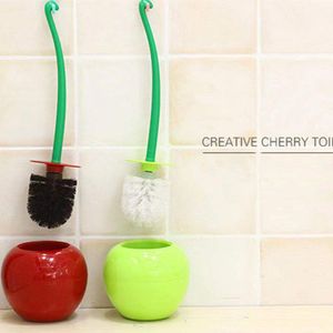 Rode toiletborstel toilethouder badkameraccessoires Creative Lovely Cherry Shape toiletborstelhouder set