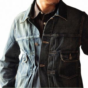 rood Tornado 101 Jean Jacket Damaged Dark W 14oz Blue Sevledge Denim Trucker Jkt n4D9#