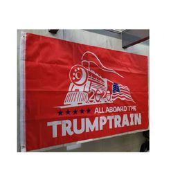 Red Trump Train Flags 2020, 100% Poleyster Fabric National Advertising, 100D Fabric Digital Printed, Livraison gratuite