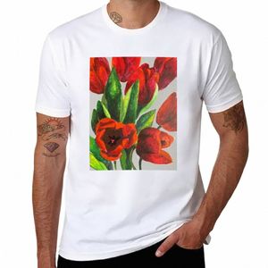 rode Tulpen - Schilderen Shirt T-Shirt douane ontwerp je eigen effen voor een jongen t-shirts voor mannen pack h0Ev#