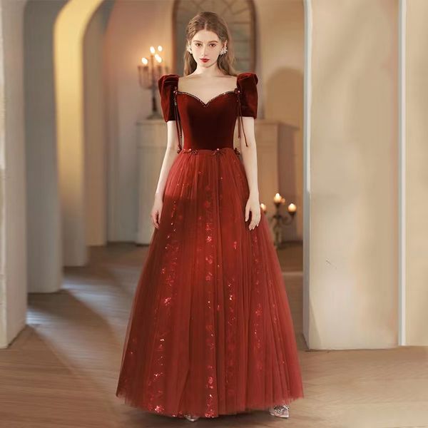Veet rouge Mère des robes de mariée Plus taille Princesse sur mesure sirène chérie décolleté de mariage robes de fête d'invité de mariée