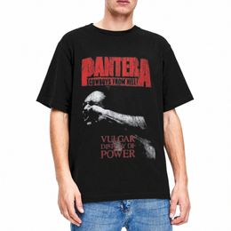 rode Vintage Pantera Band Heren Dames T-shirts Heavy Metal Band Merchandise Leisure Tees Korte mouw Ronde hals T-shirts Cott 74wK #