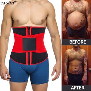 Red Taille Trainer voor Man ABS Training Sauna Zweet Belt Body Shaper Afslanken Corset Colombiaanse Gordels Shapewear Fajas Heren Shapers