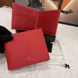Stijlvolle rode portemonnee leer nieuwe stijl luxe kaarthouder merk portemonnee designer tas kaarthouder originele doos paspoortboek