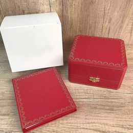 Livraison gratuite montre rouge boîte d'origine papiers porte-cartes porte-monnaie coffrets cadeaux sac à main montre ballon utiliser boîtes de montre étuis de sac boîtes mystère boîtes de créateurs boîte de montres Dhgate