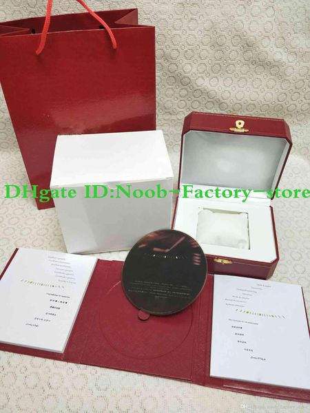 Livraison gratuite montre rouge boîte originale papiers carte sac à main coffrets cadeaux sac à main ballon montre utiliser boîtes de montre étuis