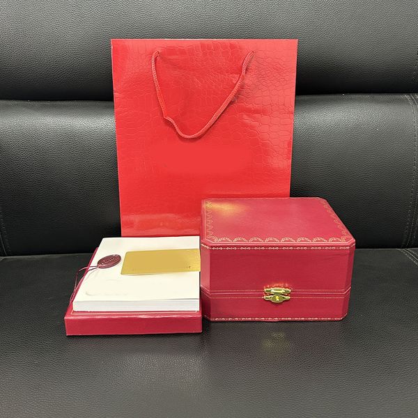 Livraison gratuite montre rouge boîte originale papiers porte-cartes coffrets cadeaux sac à main montre ballon boîtes de montre étuis de sac boîtes mystère boîtes de créateurs