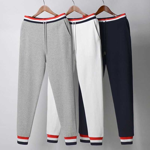 Rouge blanc et bleu gaufré Bonzero Leggings à la mode pour hommes femmes pantalons de sport décontractés printemps automne nouveaux Styles