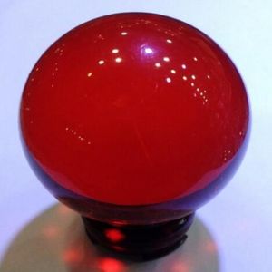 Bola de copa de vino tinto bola de cristal roja artificial diámetro de bola de cristal roja 8cm258R