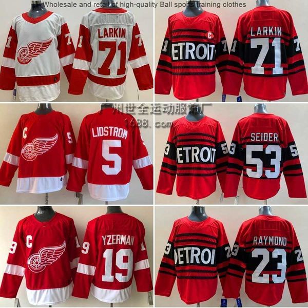 Combinaison de hockey sur glace Red Wings 71 93, maillot brodé, équipe professionnelle américaine, revers