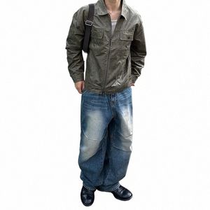 reddachic Retro Blauwe Snorharen Baggy Jeans Mannen 90s Retro Skater Oversized Broek Patchwork Wijde Pijpen Casual Y2k Broeken Streetwear i2LY #