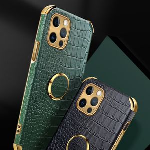 Redmi Cases Crocodile Pattern Lederen Cover voor iPhone 11 12 13 PRO XS MAX XR X 8 6 7 Plus SE 5 5S XIOMI 5G Telefoonhoes