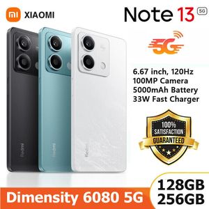 Redmi Xiaomi Nota 13 5G Dimensidad de teléfono inteligente Dimensidad Global RAM ROM 256GB Película móvil