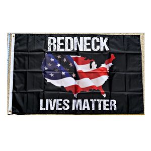 Redneck Lives Matter 3x5 pieds drapeaux 100D bannières en Polyester intérieur extérieur couleur vive de haute qualité avec deux œillets en laiton