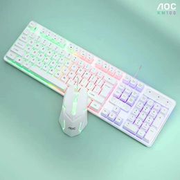Bedraad toetsenbord en muis set leviterende sleutel dop mechanisch feel licht verlicht gaming toetsenbord en muis s603