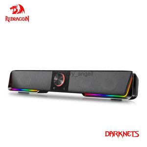 REDRAGON GS570 Darknets Soporte Bluetooth Inalámbrico Aux 3.5 Altavoces envolventes RGB Barra de sonido de columna para computadora PC Altavoces HKD230825