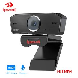 Redragon GW800 Hitman USB HD webcam Microphone intégré Smart 1920 x 1080p 30FPS webcam caméra pour ordinateur portable de bureau Game PC 240104