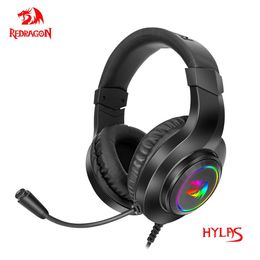 Redragon Hylas H260 RVB Gaming Headphone, 3,5 mm Surround Sound Computer PC Heoret Pphones Microphone pour PS4 Switch Xbox-One