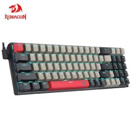 Redragon K688 USB Mini Mini Gaming Keyboard Blue Red Switch 78 Keys Gamer Wired Gamer para computadora portátil PC 240419