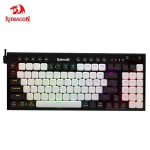 REDRAGON Sion K653 Pro RGB Support Bluetooth 50 sans fil USB 24G 3 modes clavier de jeu mécanique mince 94 touches pour ordinateur PC 231228