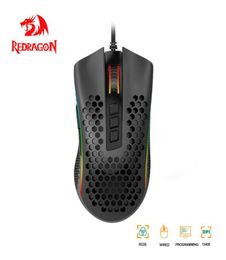 Redragon Storm M808 USB Gaming Muis Bedraad RGB Backlight 12400 DPI 9 Knoppen Programmeerbare Optiek Muizen Computer Gamer PC5754012