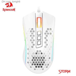 REDRAGON Storm M808 souris de jeu USB filaire rétro-éclairage rvb 12400 DPI 9 boutons souris optiques programmables pour ordinateur Gamer PC Q230825