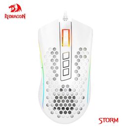 Redragon Storm M808 USB Wired RGB Gaming Ultralight Honeycomb Mouse 12400 DPI Ratones programables para la computadora portátil PC 240401