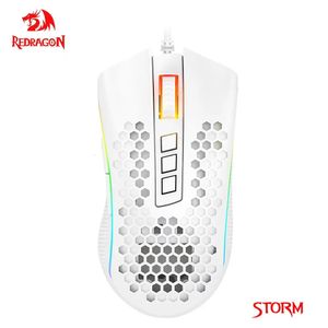 REDRAGON Storm M808 USB filaire rvb souris de jeu ultralégère en nid d'abeille 12400 DPI souris de jeu Programmable pour ordinateur PC portable 240401