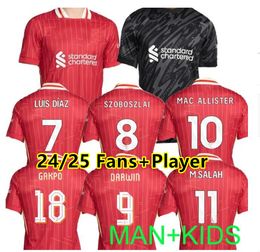 Reds Mohamed Salah Darwin Nunez 24 25 Home Away Soccer Jersey Dominik Szoboszlai Andy Robertson Alisson Becker Joe Gomez Joel Matip Curtis Jones Fans Player 8888