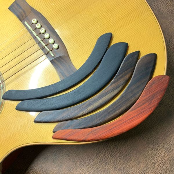 Séquoia/palissandre/ébène figuré solide guitare accoudoir pièces de guitare accessoires remplacement pour guitare acoustique 39-41 pouces