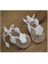 Ree Crochet Flip Flip Sandalsbaby Sandals de verano Sandalias de bebé con pequeñas flores de hojaldre Size9cm10cm11cm64257981227759