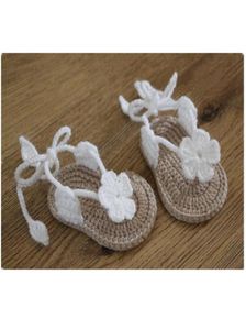 ree haakbaby flip flop sandalsbaby zomer sandalscrochet baby sandalen met kleine puff bloemen maat9cm10cm11cm64257981227759