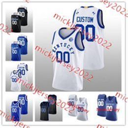 Reed Sheppard Kentucky Jersey 21 D. J. Wagner 23 Jourdon Burks 44 Zvonimir Ivisic Kentucky Wildcats basketbalshirts op maat gestikte heren jeugd