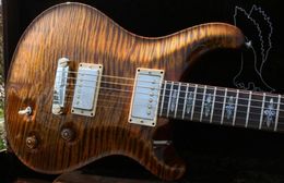 Reed Smith Amber Brown Flame Maple Top DGT David Grissom Guitar Guitar Rose Fingerard Lotus Incrust Wrap Around TailPice CHR6241706