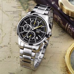 Reef Tiger / RT Montres Montres de sport décontractées avec chronographe chronographe pour hommes super lumineux avec montre à quartz en acier date RGA1663 T200409