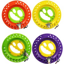 Roule 1 pièce tenant une roue de pêche abs avec pesca à roulement anti-inverse, bobine à main enrouleur de pêche à la chaîne de pêche à bobine 4 couleurs