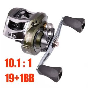 Reels 19+1BB 10.1: 1 10kg Max Darg Baitcasting Visserij Reel Slow Profile Reel Aas Casting Fishing Reel Carretilha de Pesca