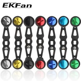 Rollen EKFan Kleurrijke EVA Knop Lengte 90 MM Koolstofvezel Visserij-reel Handvat Fit SHIDAI Baitcasting Visserij-reel DIY Accessoire