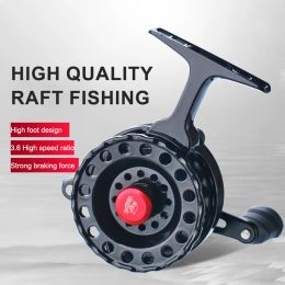 Reels High Foot Front Wheel Raft Reel Right/Left Hand Fishing Spinning Reels Universal 3.6:1 Gear Ratio for Inshore Boat Rock Fishing