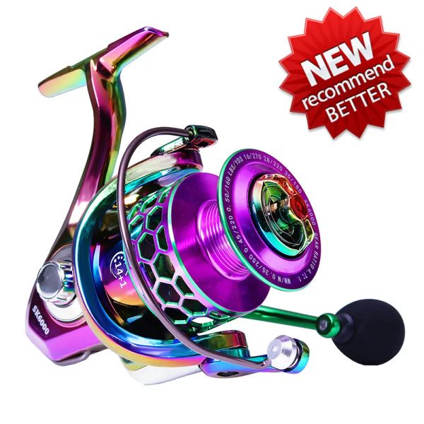 Bobines Josby Metal Spool Spinning Moulinet de pêche Vente chaude 12 ~ 15kg Max Drag Power Bass Garp Wheel CNC Rocker Arm 20006000 Sea Tackle