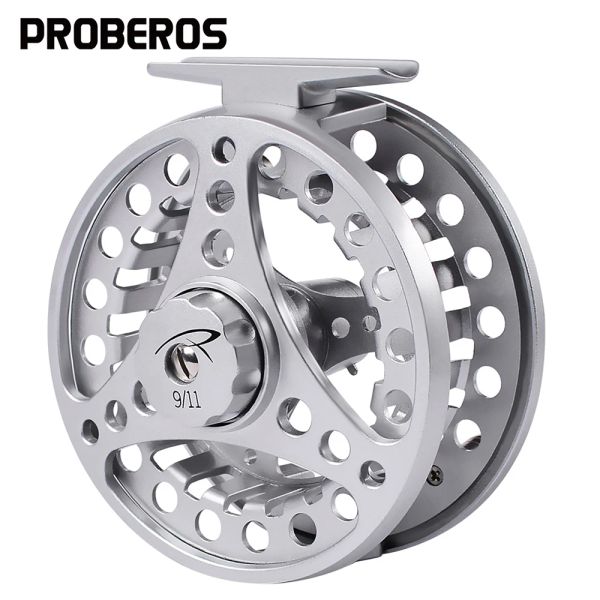 Carretes PROBEROS rueda de pesca con mosca 3/45/67/8 WT carrete de pesca con mosca carrete de aluminio con mosca CNC máquina cortada eje grande fundición a presión