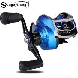 Moulinets Sougayilang Baitcasting moulinet 7.2: 1 rapport de vitesse élevé 18 + 1BB système de freinage magnétique d'eau salée douce moulinet de pêche 8KG Max glisser