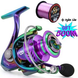 Rollen Sougayilang Visserij-reel 10005000 Metalen EVA Grip Spinning Reel 5.2:1 Hoge Snelheid Verhouding Max Drag 12kg Karpervissen Reel Pesca