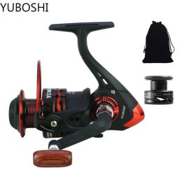 Bobines Yuboshi JX 10007000 Ratio de vitesse de la série 5,2: 1 Rouge de pêche / droite Interchangeable Spool Spinning Fishing Reel