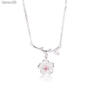 REETI Koreaanse 925 Sterling Zilveren Sieraden bloem Choker Kettingen voor Vrouwen Bruiloft Meisjes Verklaring Sieraden kolye L230704